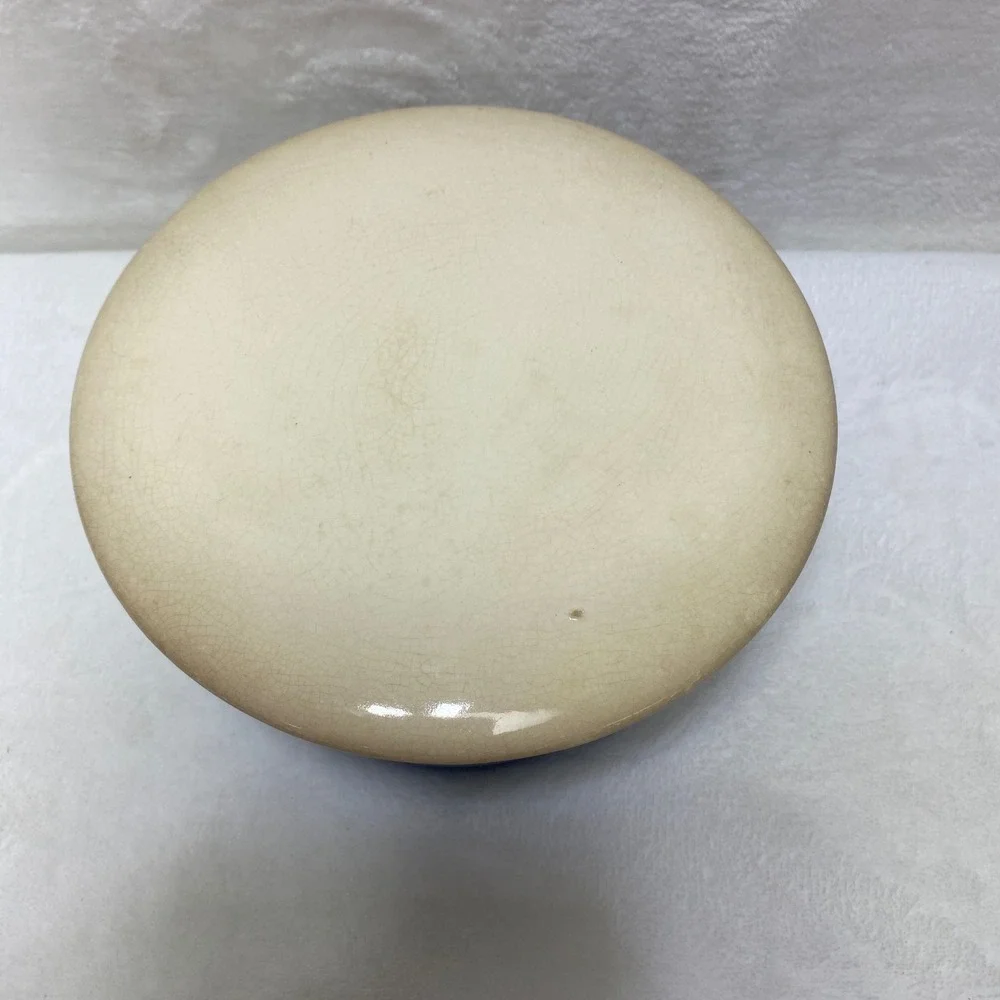 VTG Universal Potteries Cobalt Blue Cream Refrigerator Dish with‎ Lid